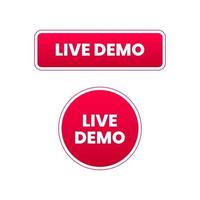 live demo teaching demonstrate concept button icon label design free vector